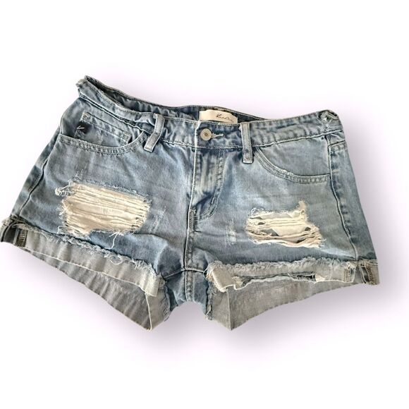 Kancan Destroyed Distressed boho Festival Shorts Cotton Women's size S Small - Picture 1 of 13